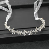 Silver Crystal Rhinestone Tiara Headbands for Wedding Hair