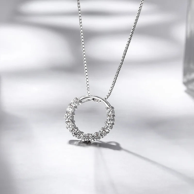 Silver Micro Zircon Pendant Necklaces for Women
