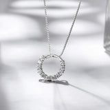 Silver Micro Zircon Pendant Necklaces for Women