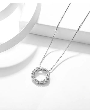 Silver Micro Zircon Pendant Necklaces for Women