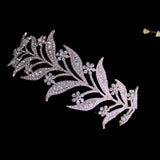 Silver Rose Tiaras Crowns Crystal Rhinestone Bridal Hair Accessories