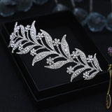 Silver Rose Tiaras Crowns Crystal Rhinestone Bridal Hair Accessories
