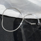 Silver Snake Chain Pendant Anklet Beach Jewelry Prevent Allergy