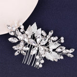 Silver Tiaras Hair Combs Pearls Rhinestone Wedding Bridal Hair Accessories