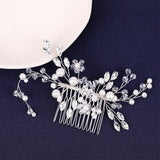 Silver Tiaras Hair Combs Pearls Rhinestone Wedding Bridal Hair Accessories