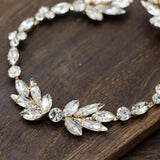 Silver Rhinestones Wedding Hair Comb Chain Hairband Bridal Headband