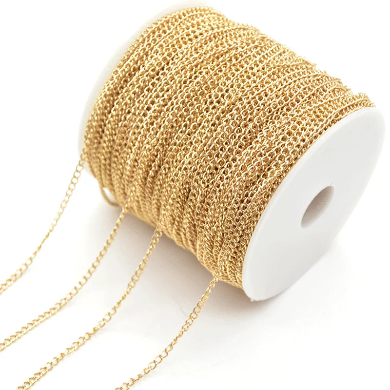 Silver Plated Necklace Chain Metal Chains DIY Jewelry Bracelet Components