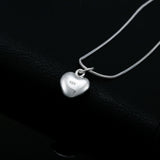925 Silver Heart Pendant Necklace with Diamond Accent