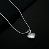 925 Silver Heart Pendant Necklace with Diamond Accent