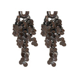 Metallic Vintage Tassel Earrings for Women