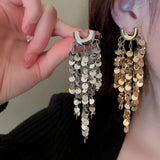 Metallic Vintage Tassel Earrings for Women