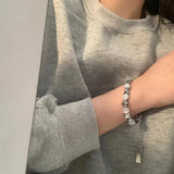 Silver Plated Short Bracelet for Women Anniversary Gift Beach Party