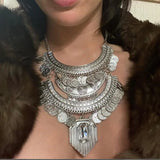 Vintage Indian Ethnic Choker Necklace Women Boho Large Collar
