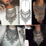 Vintage Indian Ethnic Choker Necklace Women Boho Large Collar
