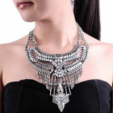 Vintage Indian Ethnic Choker Necklace Women Boho Large Collar