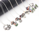 Enamel Mushroom Pendant Charm Necklace