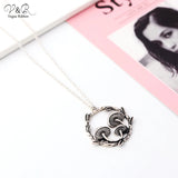 Enamel Mushroom Pendant Charm Necklace