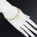 Constellation Engraved Bangle with Heart Charm Bracelet for Women