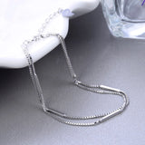 925 Silver Bracelet Round Tube Double Layer Wire Hand chain Bracelet