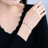 925 Silver Bracelet Round Tube Double Layer Wire Hand chain Bracelet