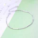 925 Silver Bracelet Round Tube Double Layer Wire Hand chain Bracelet