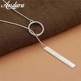 925 Sterling Silver Necklace Tassel Dress Woman Jewelry Gift