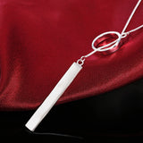 925 Sterling Silver Necklace Tassel Dress Woman Jewelry Gift
