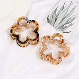 Acrylic Hollow Flowers Mini Hair Claw Clip Hair Accessories