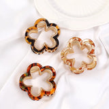 Acrylic Hollow Flowers Mini Hair Claw Clip Hair Accessories
