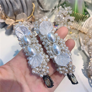 Fresh Sweet Bead Character Clip Geometric Street Ladies Hair Accessories