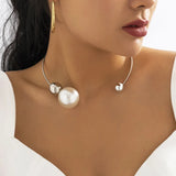 Asymmetric Geometric Beads Necklace