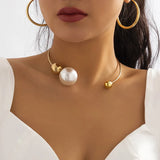 Asymmetric Geometric Beads Necklace