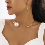 Asymmetric Geometric Beads Necklace
