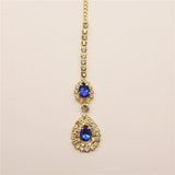 Boho Crystal Forehead Chain Tiara Rhinestone Wedding Hair Accessories