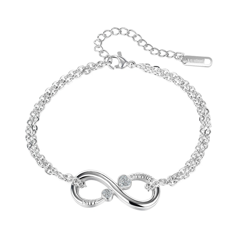 Zircon Stainless Steel Bracelet Gift For Woman