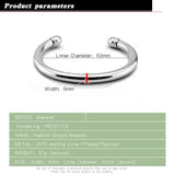 925 Sterling Silver Couples Bracelets Bangles Fine Jewelry Gift