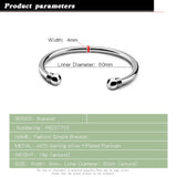 925 Sterling Silver Couples Bracelets Bangles Fine Jewelry Gift