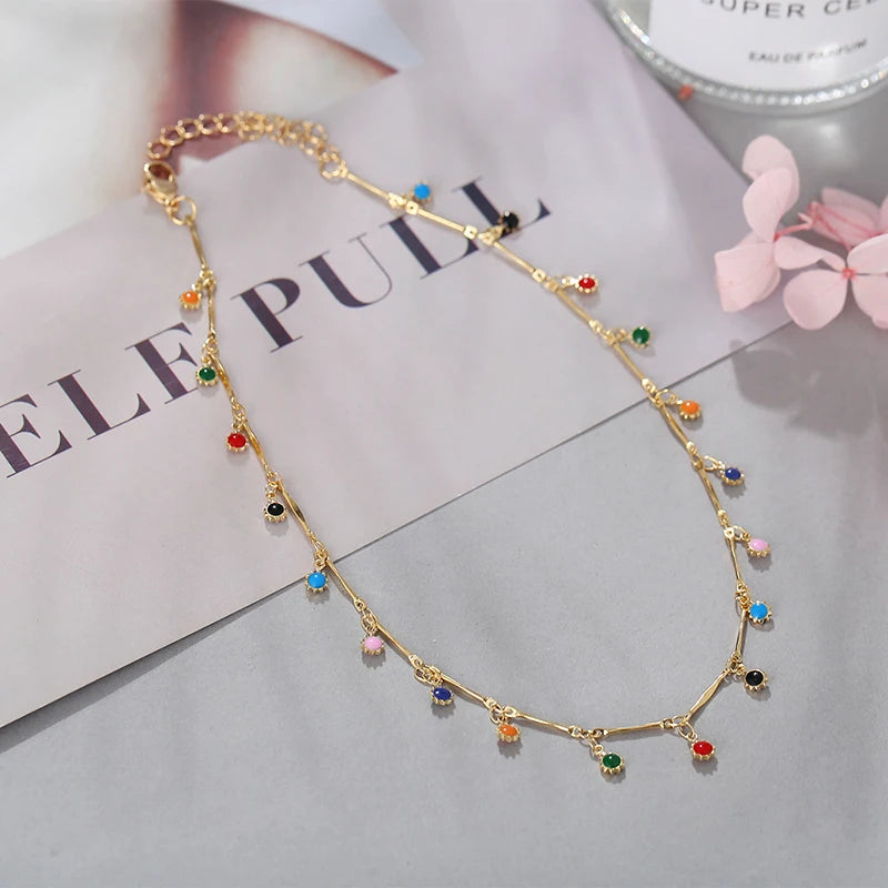 Candy Tassel Necklace Pendant Choker for Women
