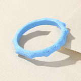 Colorful Resin Charm Bangle for Women Geometry Bracelet