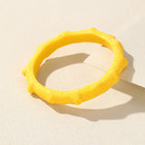 Colorful Resin Charm Bangle for Women Geometry Bracelet