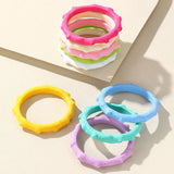 Colorful Resin Charm Bangle for Women Geometry Bracelet