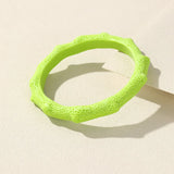 Colorful Resin Charm Bangle for Women Geometry Bracelet