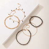 Braided Rope Beads Pendant Anklet