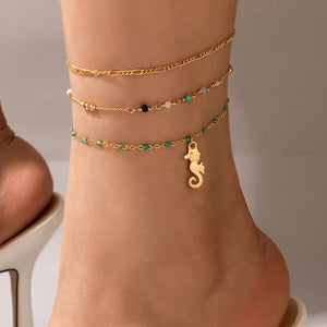 Personality Geometric Seahorse Pendant Necklace