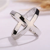 X Shape Metal Brooches Cross Scarf Clip for Women