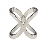 X Shape Metal Brooches Cross Scarf Clip for Women