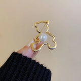 Hollow Bear Brooch Women Tiny Animail Pendant Anniversary Gift