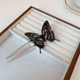 Dark Butterfly Hairpin Women Holiday Gift Retro Goth Hair Accessories