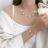 Evil Eye Cross Clavicle Necklace Statement Jewelry
