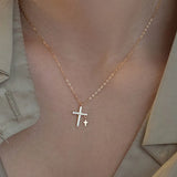 Evil Eye Cross Clavicle Necklace Statement Jewelry